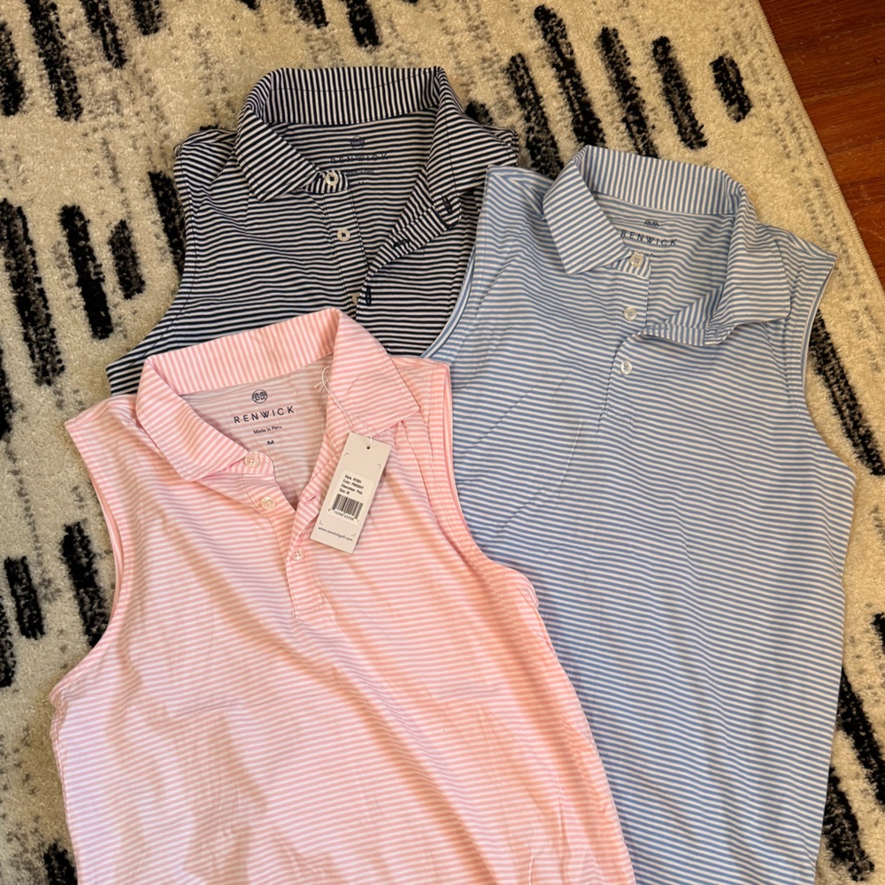3 NWT NWOT Renwick golf polos